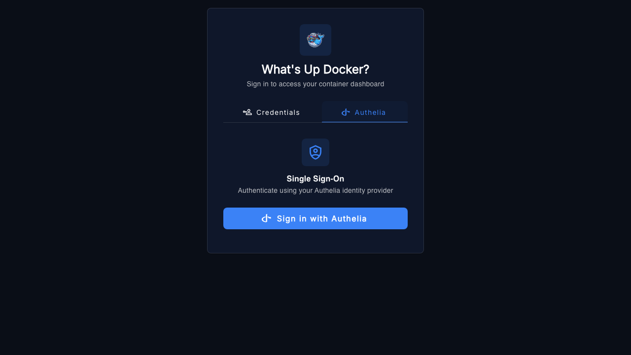 WUD login with Authelia